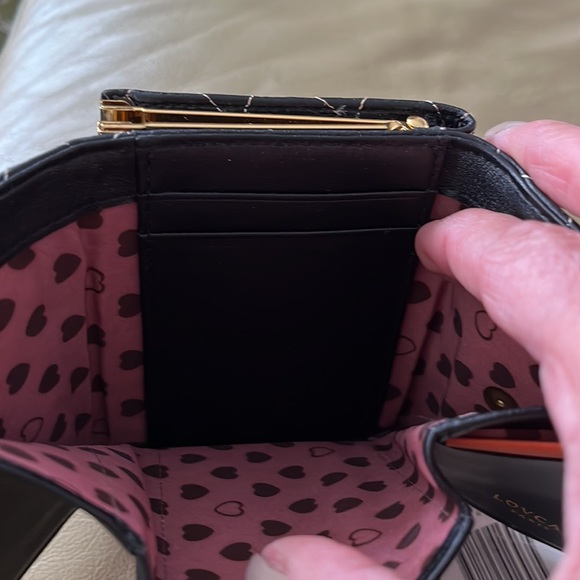Price Firm!!! NWT! Lovcat Paris Black Leather Bill fold w/ change compartment. - Picture 9 of 13